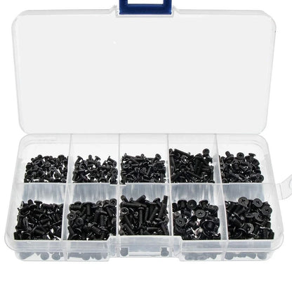 680pcs Black Zinc Coated M2 Screws for M3 Cross CM (Device Maintenance)