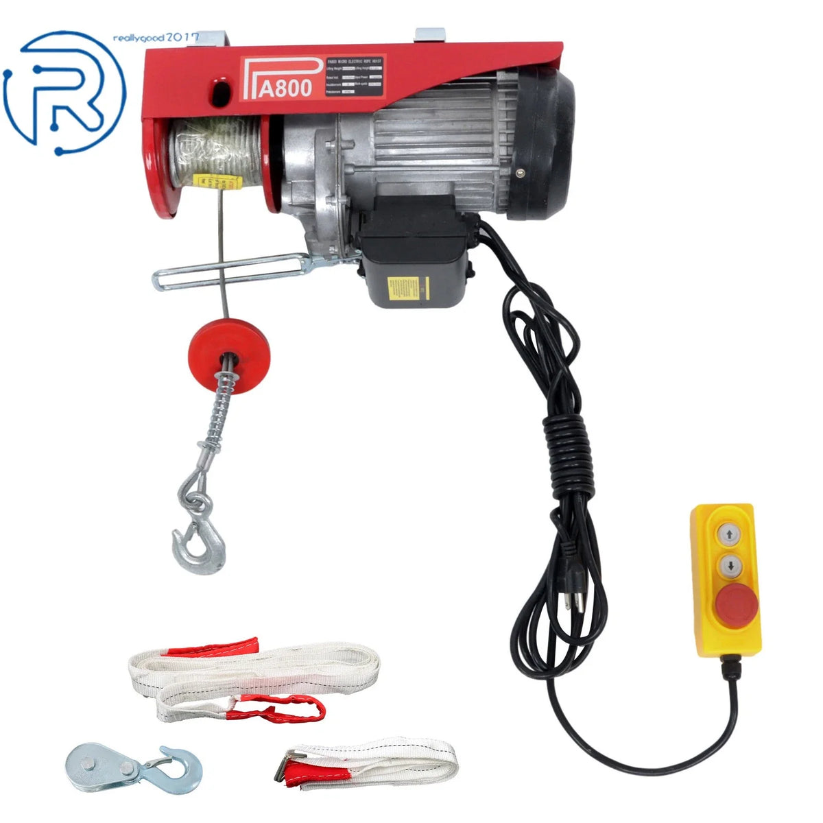PA800 Mini Electric Hoist 1760lbs 14ft Wired Remote Control 110V 1350W