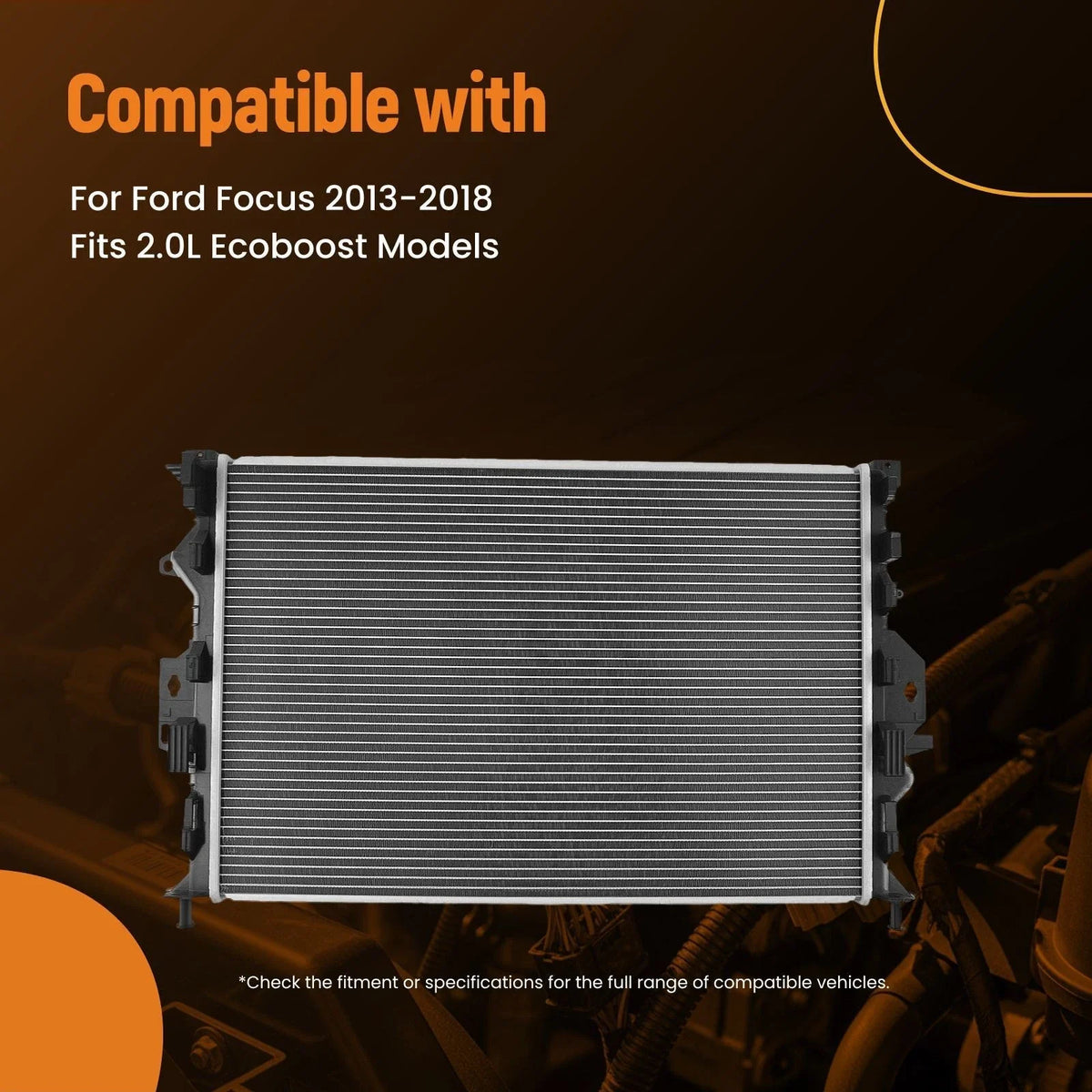 Aluminum Radiator for Ford Focus 2.0L EcoBoost MT 2013-2018 (CV6Z8005U)