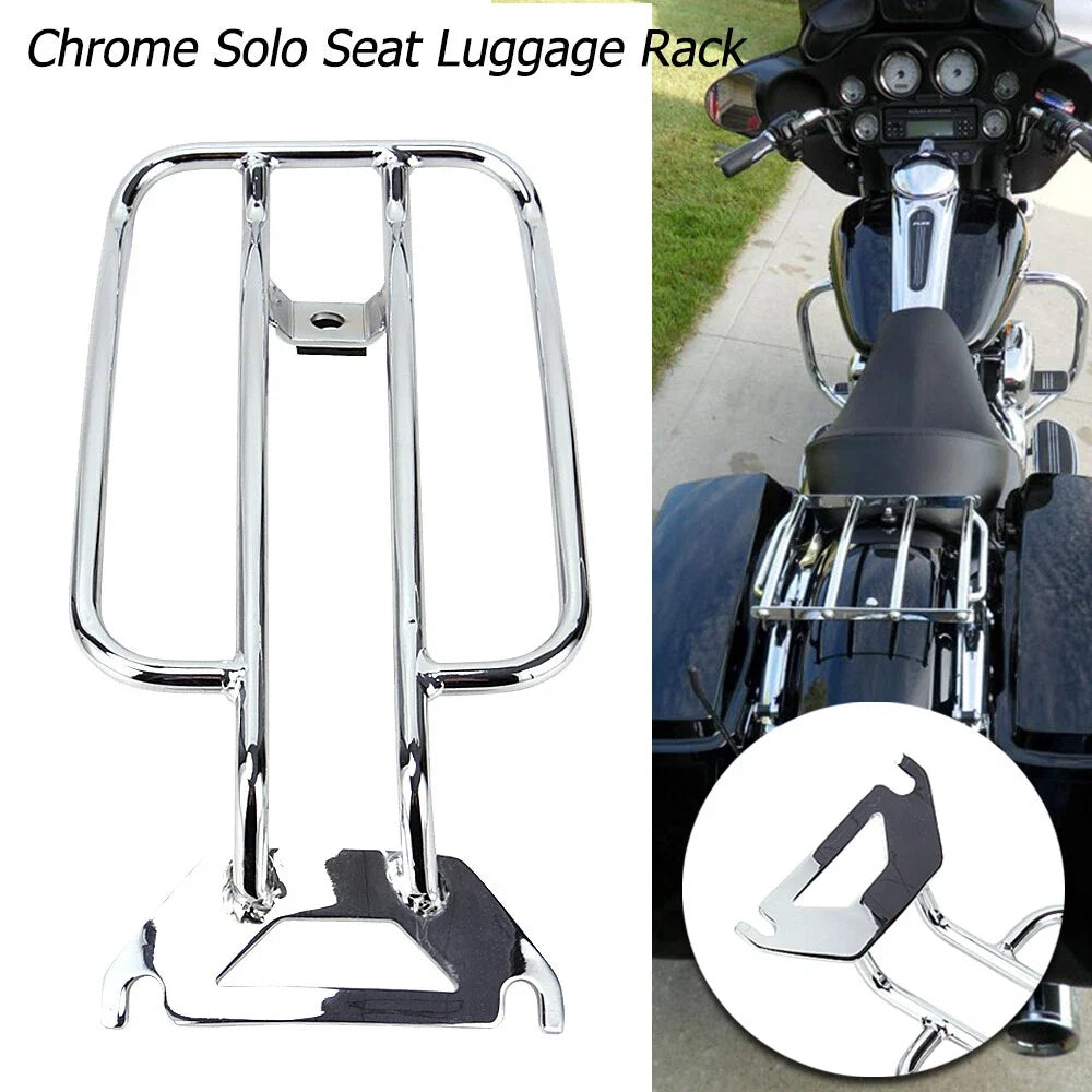 Rear Solo Seat Luggage Rack for Harley Touring Road Electra Glide (1998–2008)