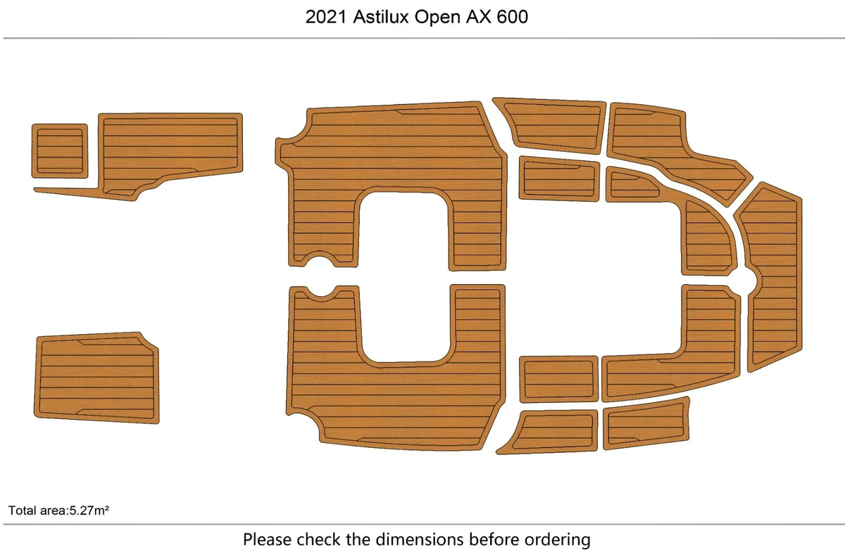 EVA Foam Teak Deck Flooring for Astilux Open AX 600 (2021)
