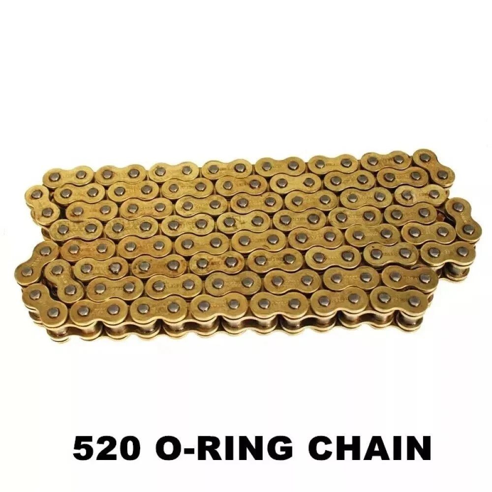 O-Ring Drive Chain 520-120 for ATV Motorcycle (520 Pitch, Gold Color)