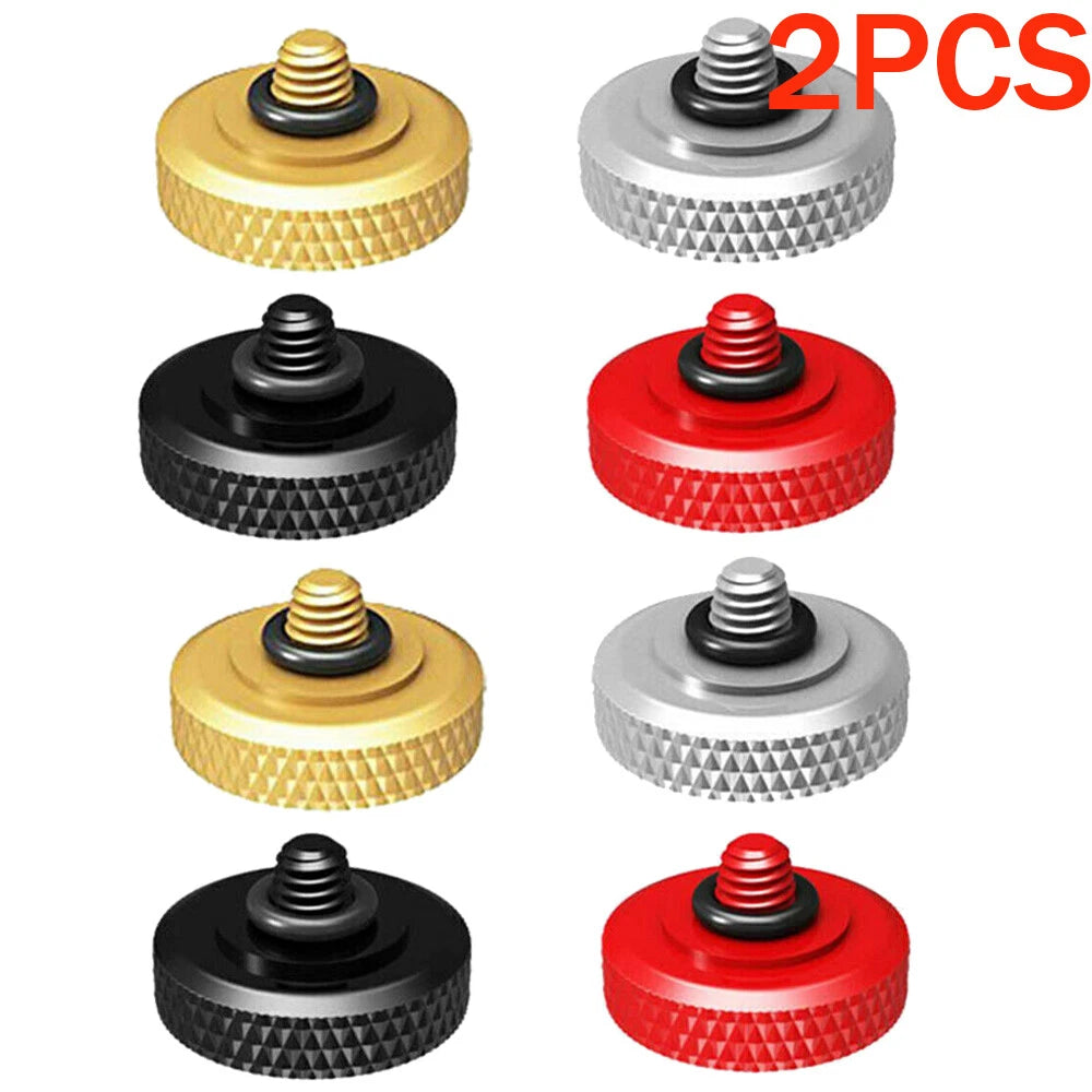 2PC Brass Concave Shutter Release Button Rubber Ring for Leica Nikon Sony