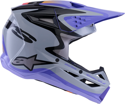 Alpinestars SM3 Offroad Helmet for Offroad (2X-Large, Grey Purple Black)