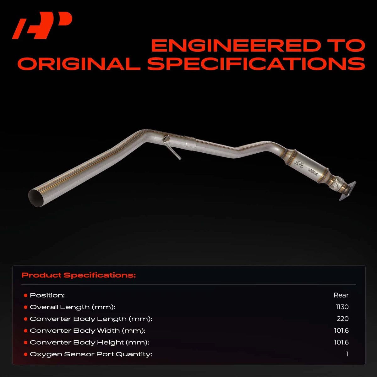 Rear Catalytic Converter for Dodge Grand Caravan, Town & Country (2008–2010) 643032, 47846
