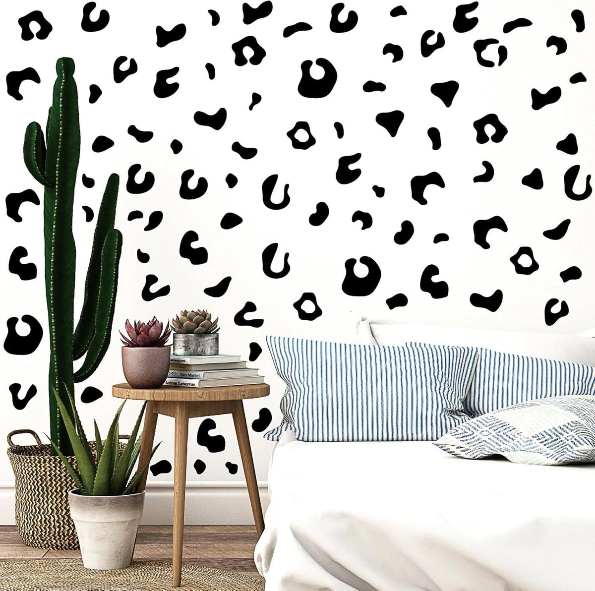 360 Pcs Black Cheetah Stickers Animal Print Wallpaper Removable