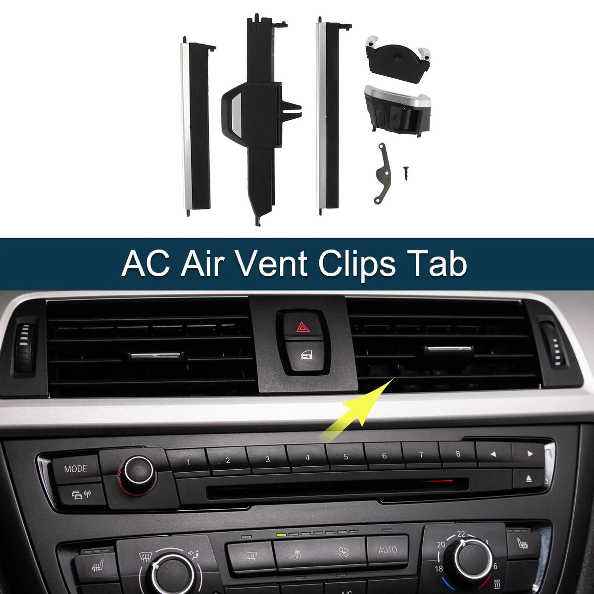 AC Air Vent Clips Tab Set for BMW 3 Series G20 G21/4 Series G22 (2019–2023)
