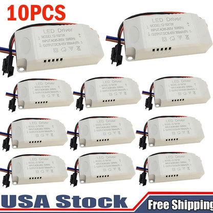 10X LED Driver Transformer Power Supply DC 18W 300mA