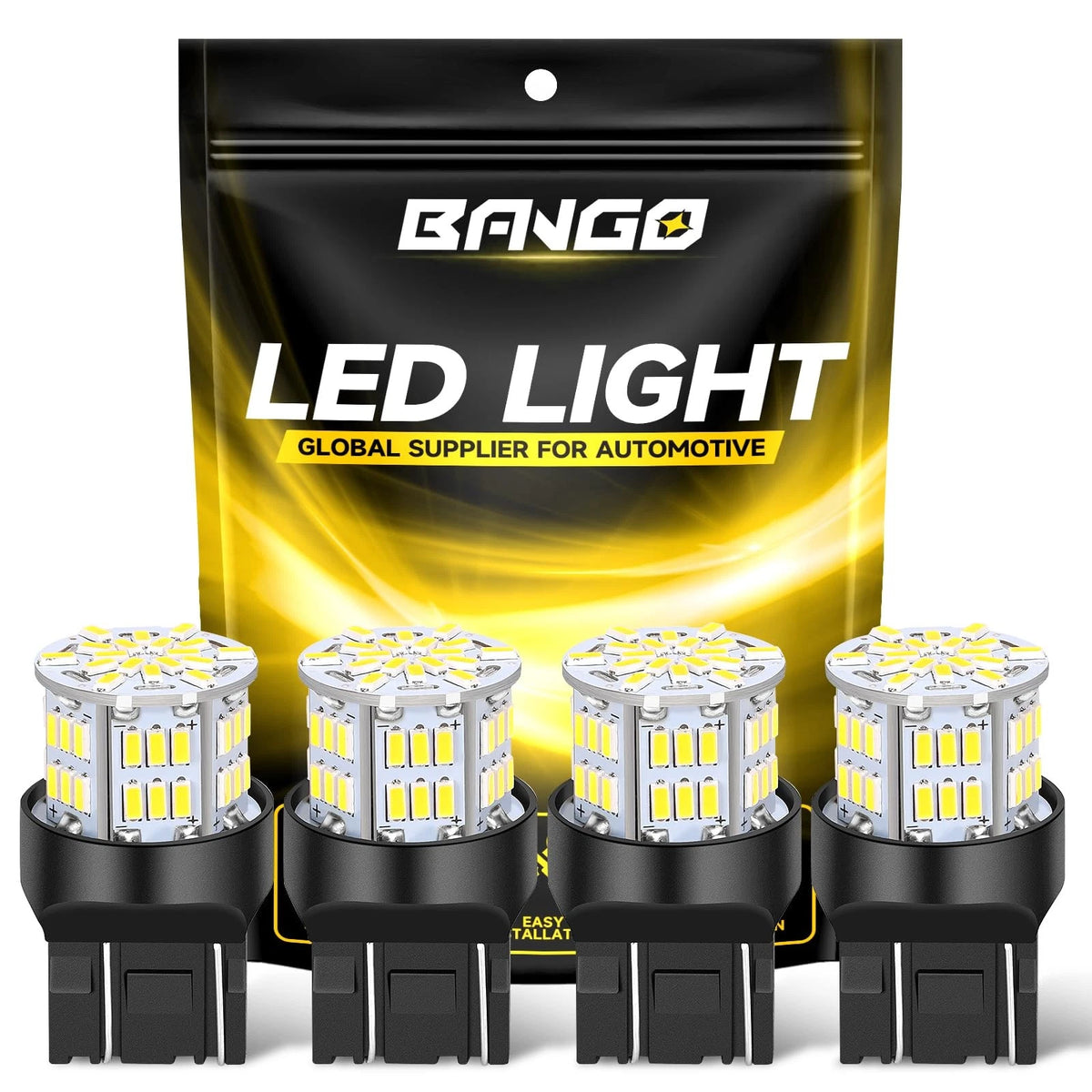 4X 7443 LED Bulbs White Backup Reverse Light for Cars