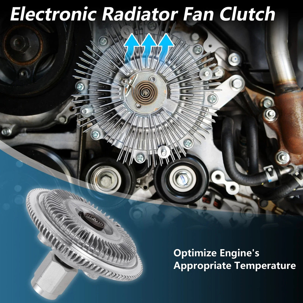 Engine Cooling Fan Clutch for Dodge Ram 1500 4.7L V8 (2002–2004) No. 52029858AA