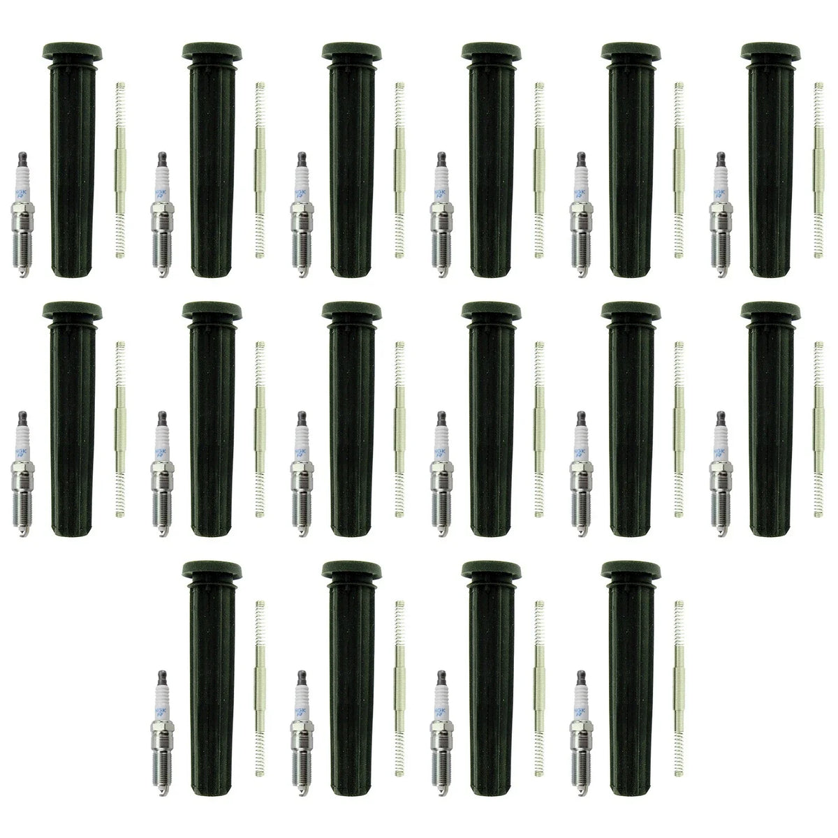 Set of 16 NGK Laser Platinum Spark Plugs & Coil Boots for Challenger 300 (2015–2023)