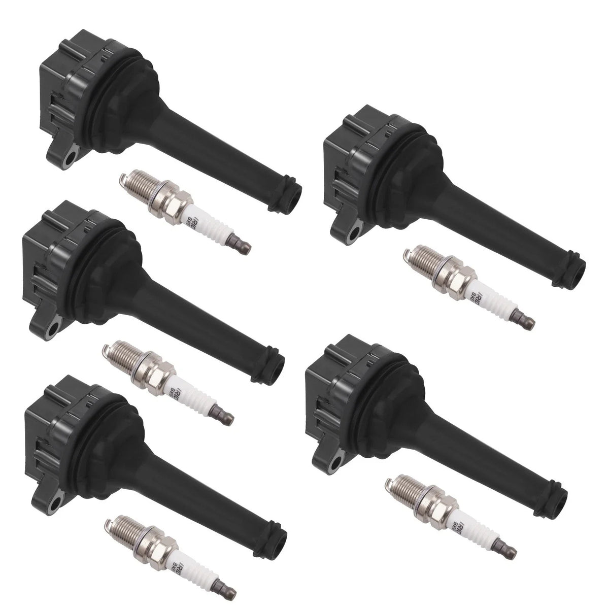 Set of 5 Ignition Spark Plugs for Volvo C70 S60 S70 S80 V70 XC70 XC90 (1998–2009) UF341