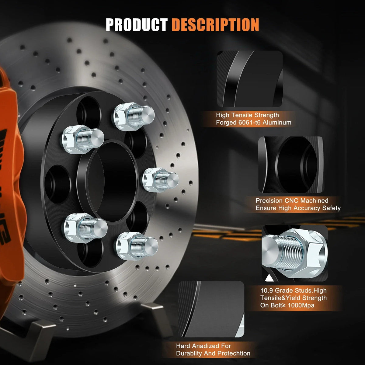 2X Wheel Spacers 1.25" for Ford Mustang Explorer Ranger Lincoln (1990–2023)