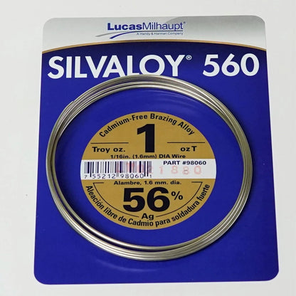 1 Ounce Silvaloy 560 56% Silver Solder for Brazing
