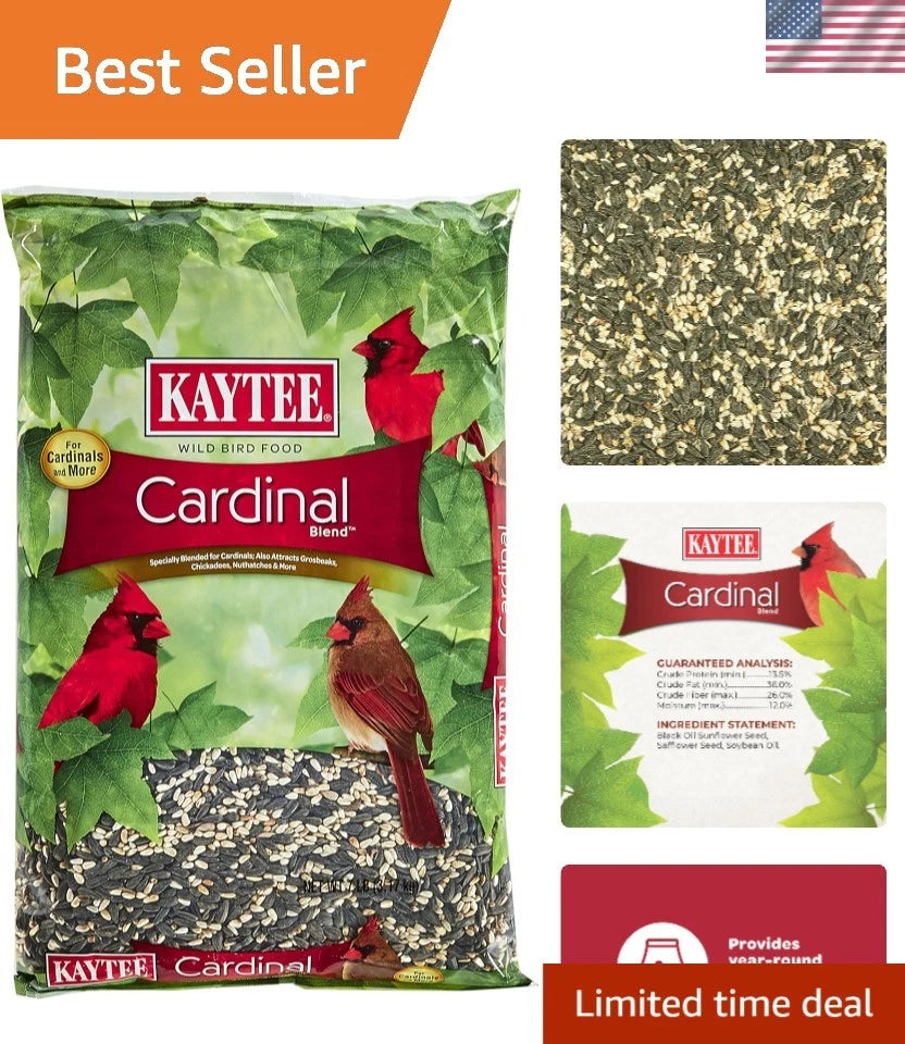 7 lb Cardinal Wild Bird Seed - Safflower & Sunflower for All Birds