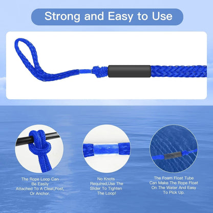 2X Boat Bungee Dock Lines for Jet Ski (4ft stretches to 5.5ft)