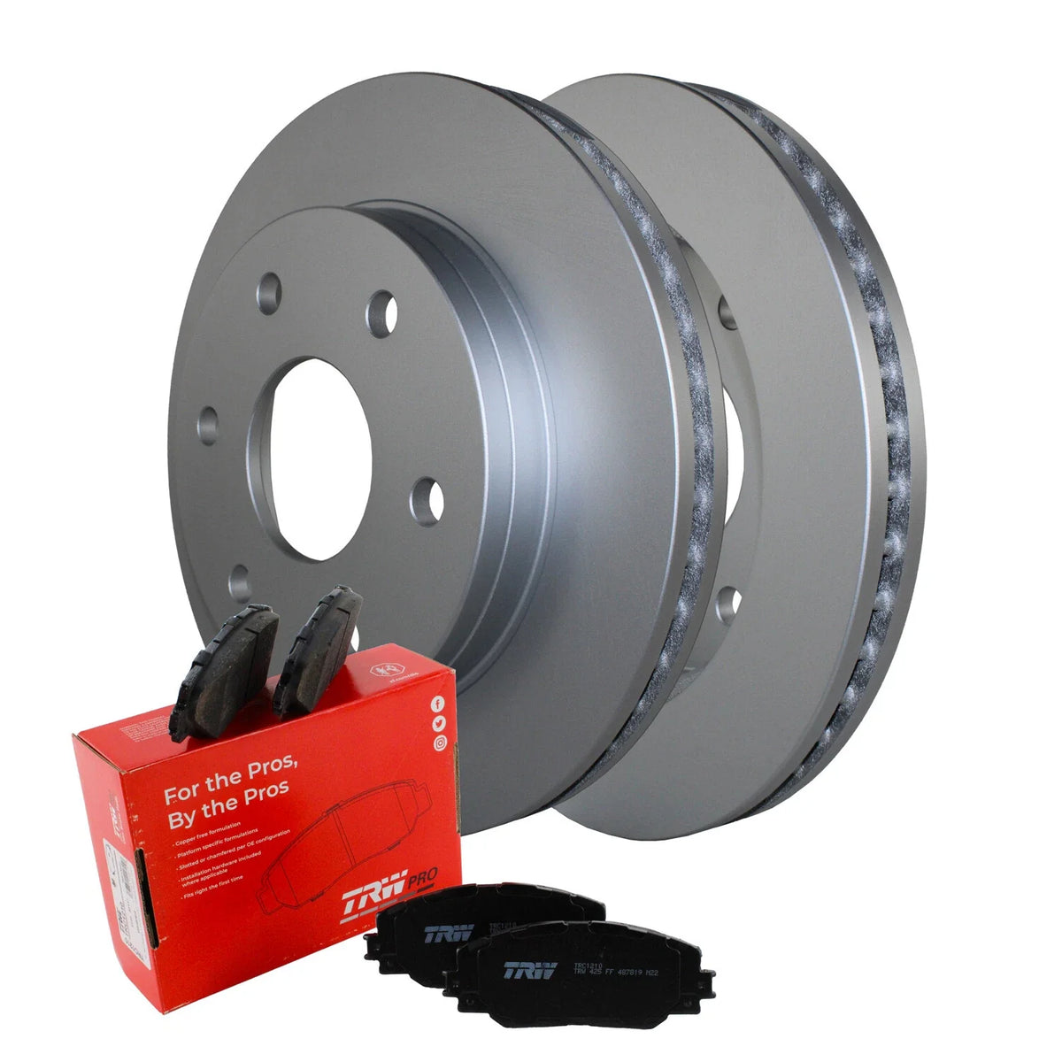 Front Brake Kit 305mm Rotors TRW Ceramic Pads for Silverado Sierra 1500 (2007–2013)