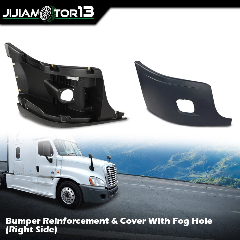 Front Bumper End Reinforcement w/ Cover RH for Freightliner Cascadia (2008–2017) - J-02BUP5951RGY