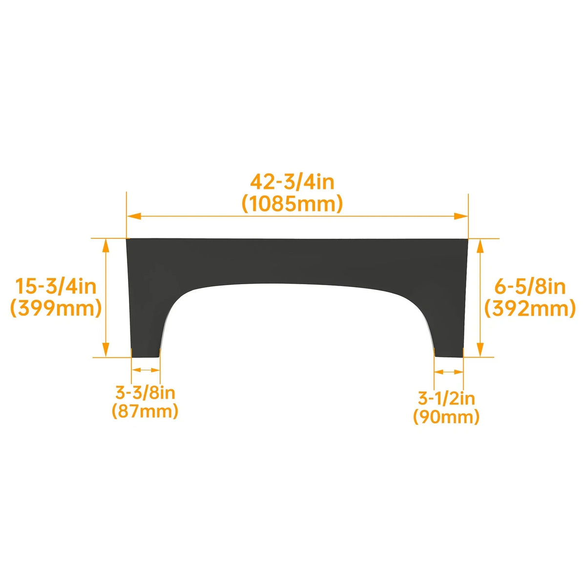 Set of 2 Rear Upper Wheel Arch Repair Panels for Chevy Silverado 1500 (2007–2014)