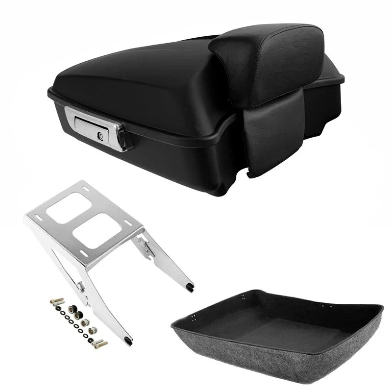 Chopped Trunk Pad Mount Rack for Harley Sport Glide (2018–2021) Matte Black
