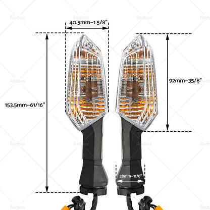 Rear Turn Signal Indicators for Kawasaki Ninja 250 300 650 1000 (2008-2023)