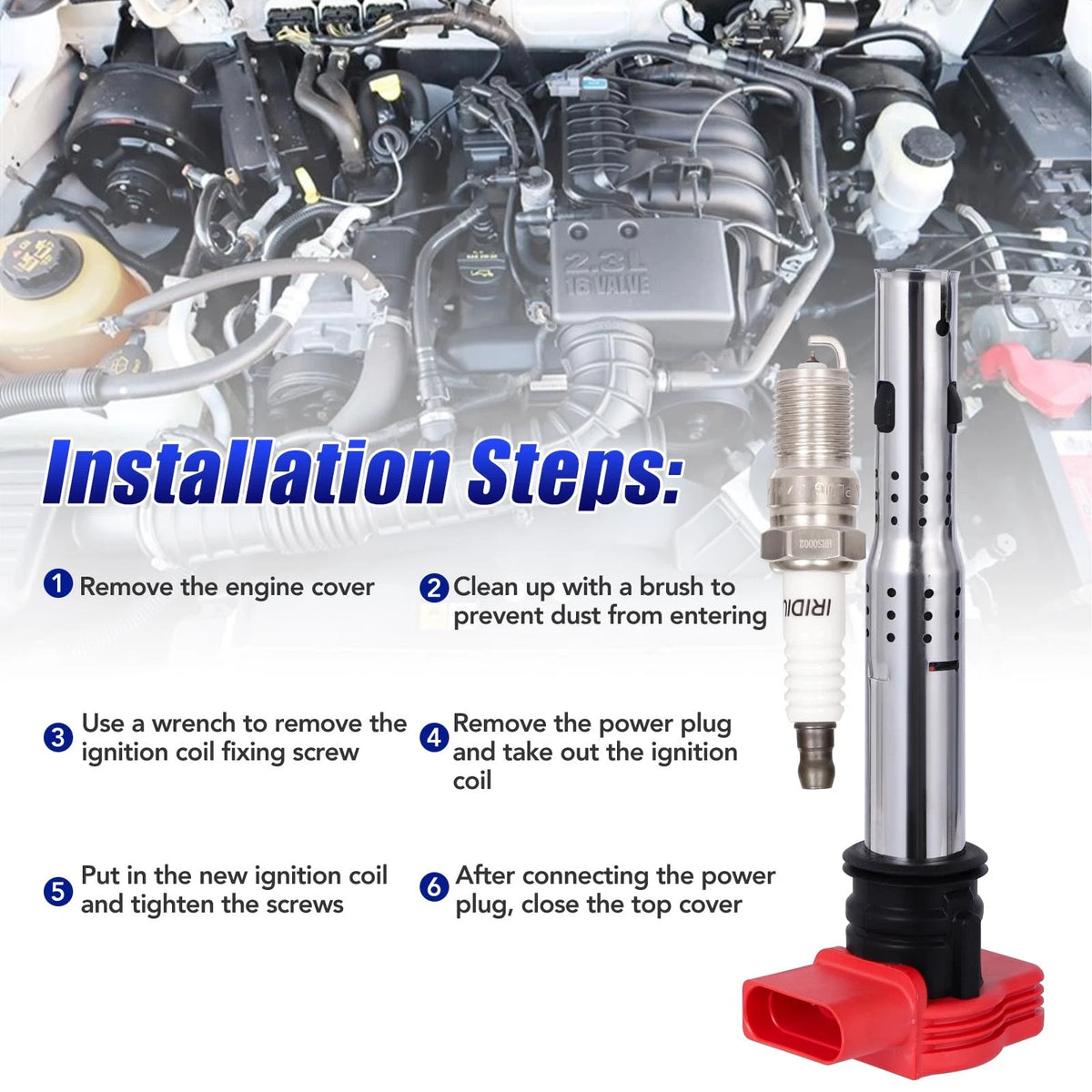 Ignition Coils and Spark Plugs for Audi A4 Volkswagen CC 2.0L L4 (200–200)