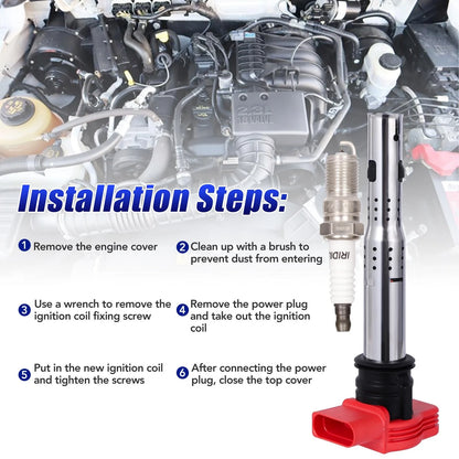 Ignition Coils and Spark Plugs for Audi A4 Volkswagen CC 2.0L L4 (200–200)