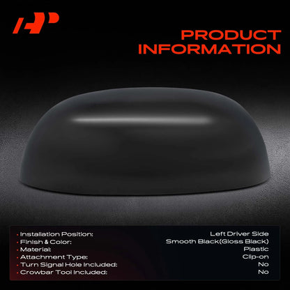 Left Driver Side Mirror Cover Cap for Kia Soul (2014–2019) 87616-B2500, KI1326103