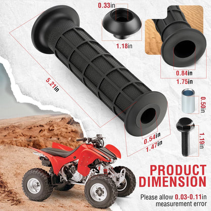 2 Handle Grip & Handle Bar End Guard for Honda ATC125M ATC200X ATC200M