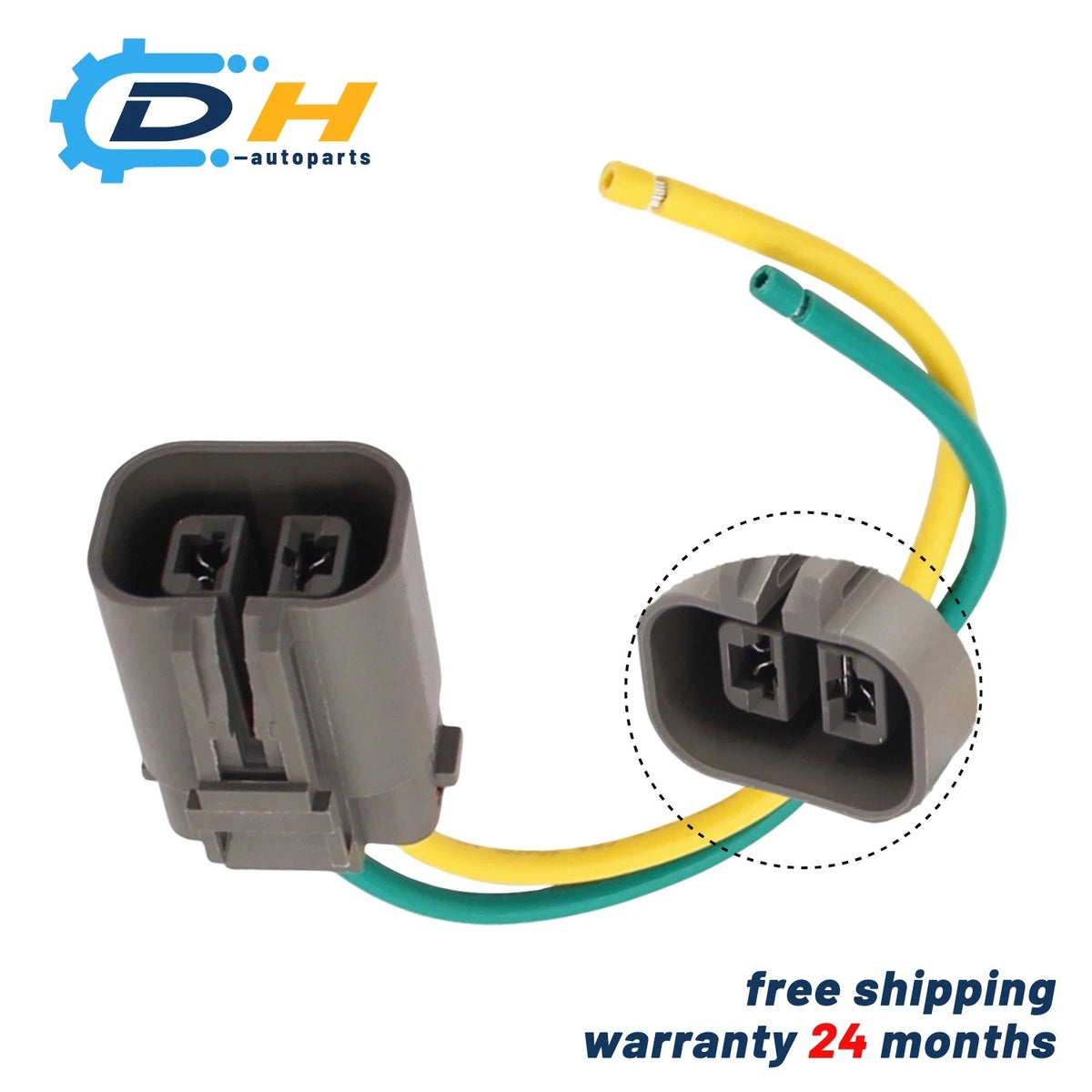 2X Two Pin Alternator Connector for Nissan Frontier Xterra (1998–2004) 23100-1Z600 23100-3S501 23100-3S500