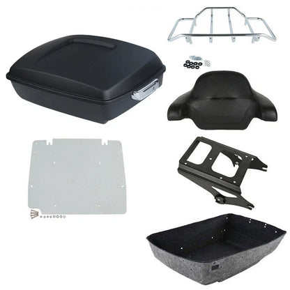 Matte Chopped Trunk Pad Mount Plate for Harley Touring Road Glide (2009–2013)