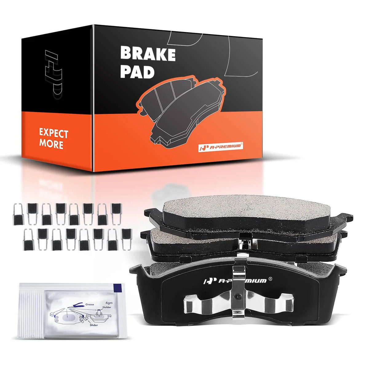 Set of 4 Front Ceramic Brake Pads for Dodge Grand Caravan (1996–2000) P-591