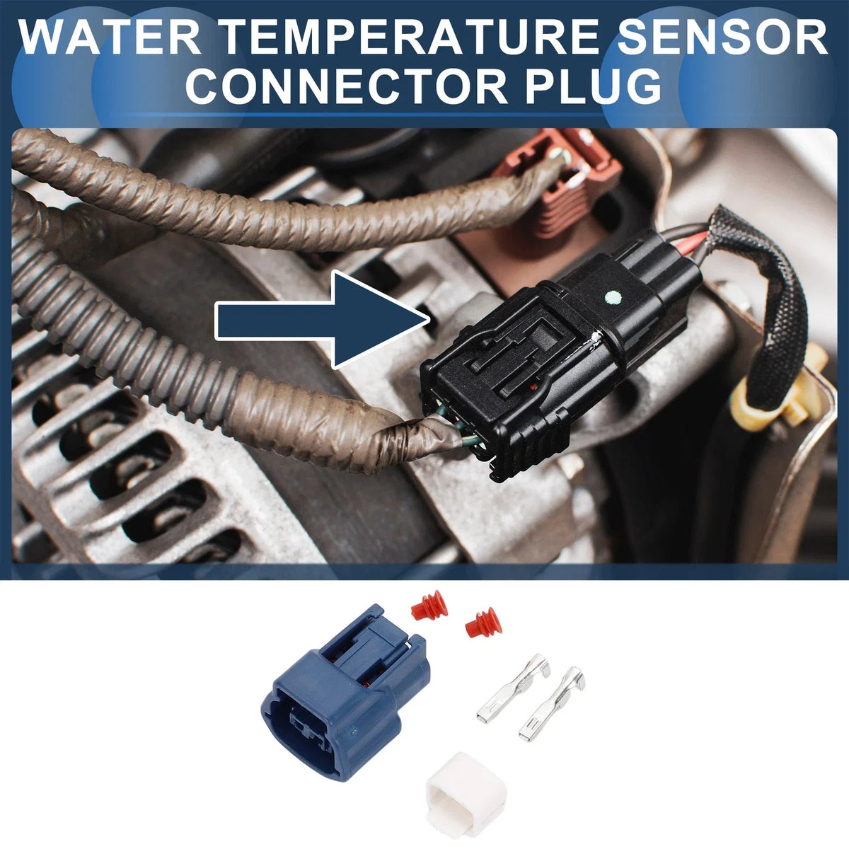 2 Pin Water Temperature Sensor Connector Plug for Nissan 