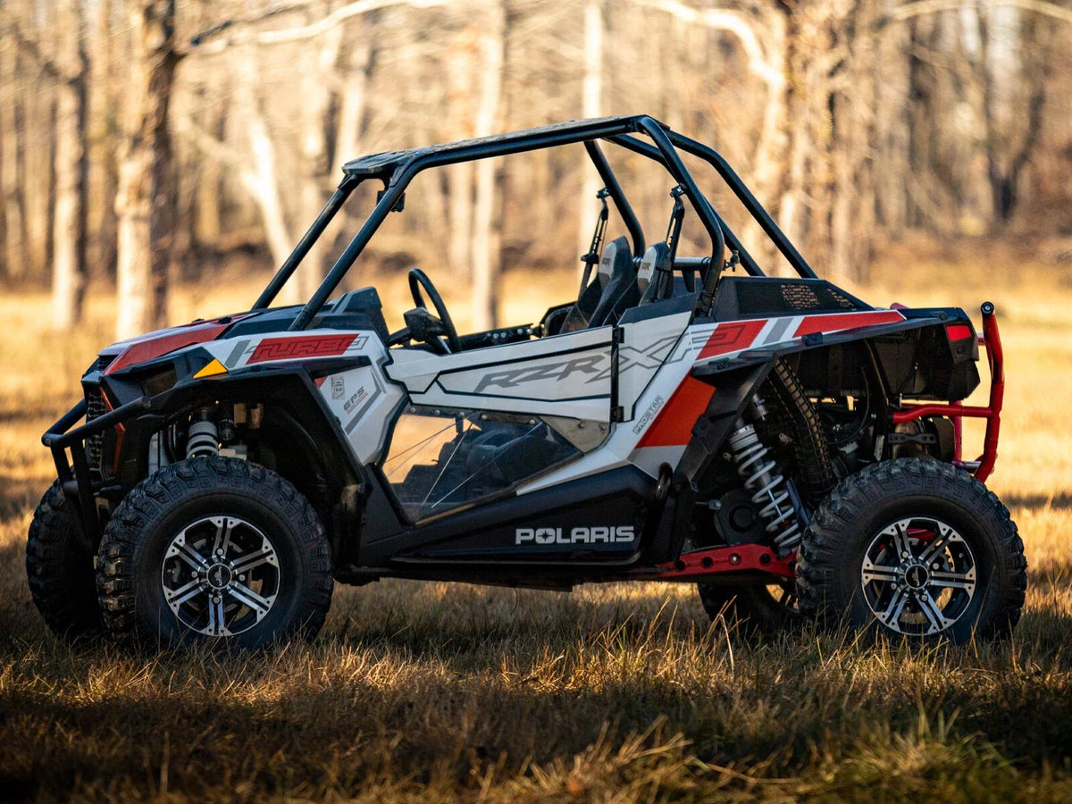 SuperATV Heavy Duty Nerf Bars for Polaris RZR XP Turbo (2016–2023) - Black