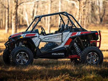 SuperATV Heavy Duty Nerf Bars for Polaris RZR XP Turbo (2016–2023) - Black