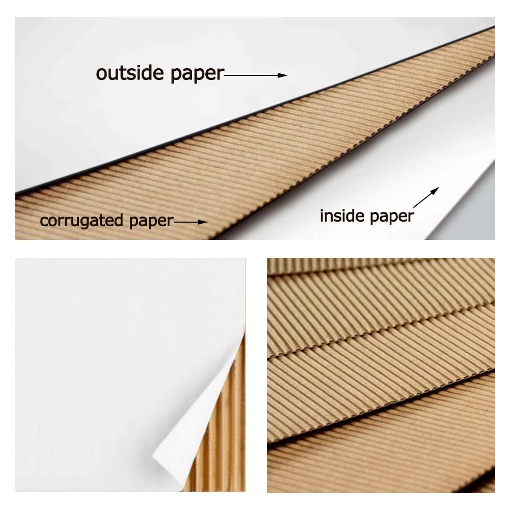 Set of 10 Shipping Boxes 4x4x4 White Cardboard Kraft