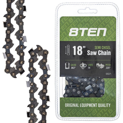 2-Pack Chainsaw Chain 18 Inch .063 .325 74DL for Stihl 039 024 036 038 041 064 (63J74, K3C-074G, K3C-74E)