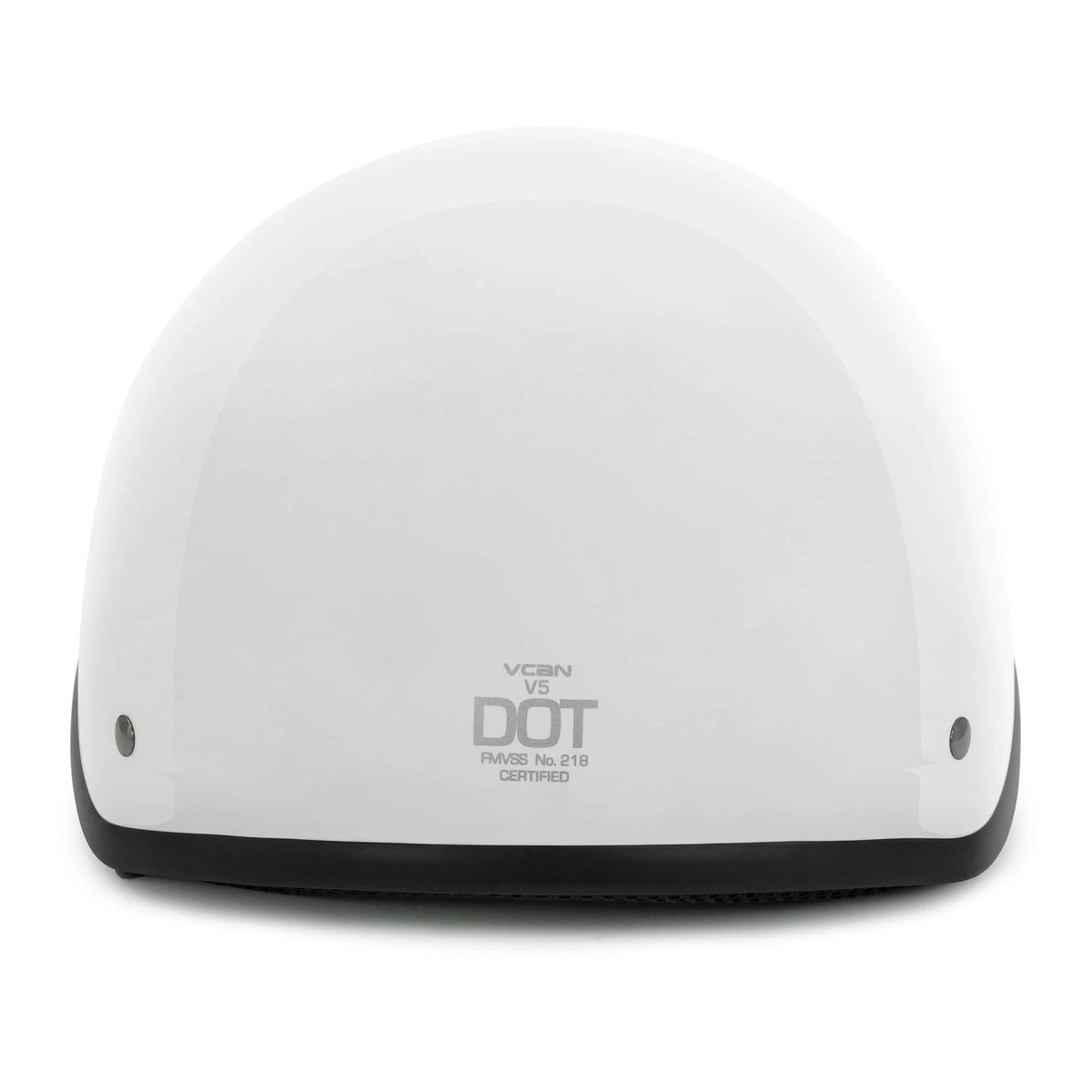Half Helmet for Motorcycle Cruiser (Medium, Gloss White)