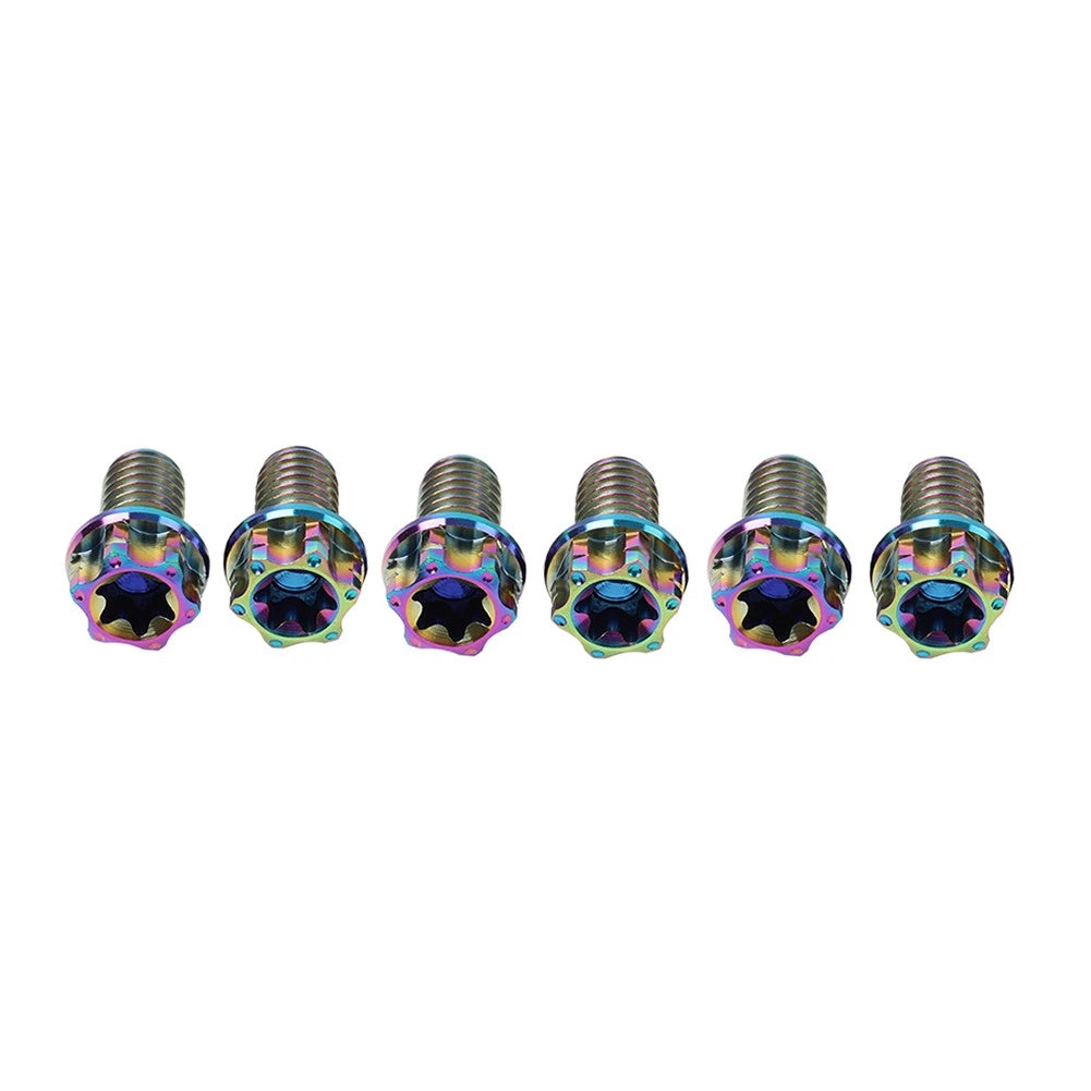 6X M6x20mm Torx Head Flange Screws for Motorcycle Bike