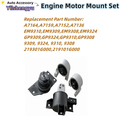 Set of 4 Engine Motor Transmission Mounts for Accent/Rio/Rio5 (2006) BBAA35