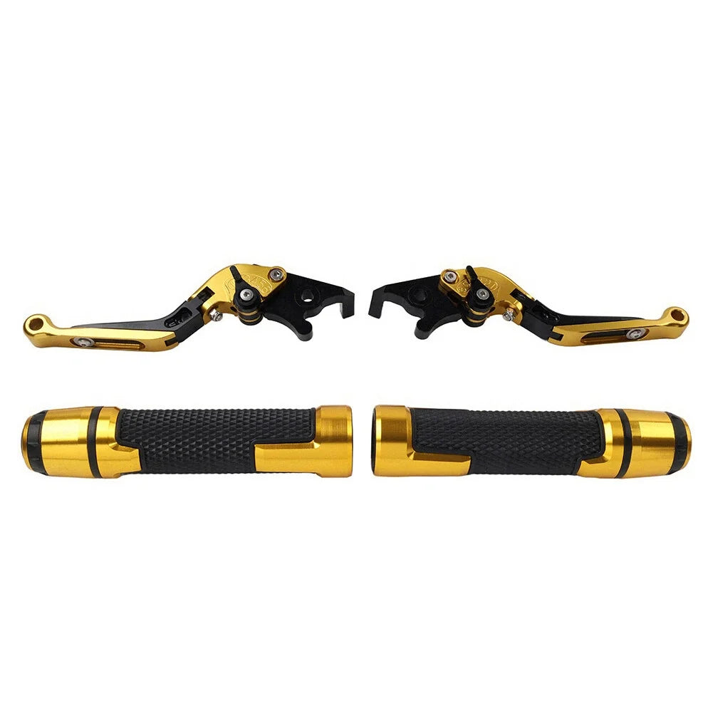Gold Extendable Brake Clutch Levers Set for Suzuki GSXS125 (2017–2023)