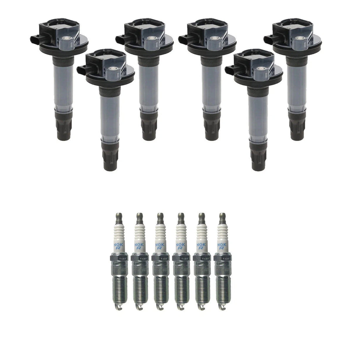 Set of 6 Ignition Coils & NGK Platinum Spark Plugs for Ford Explorer F-150