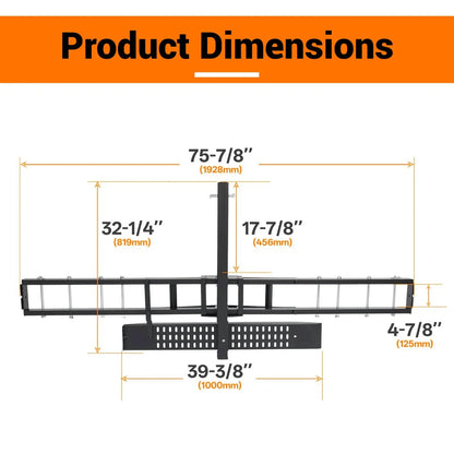 Motorcycle Carrier Hitch Mount Rack Ramp for Scooter Dirt Bike (500 lbs)