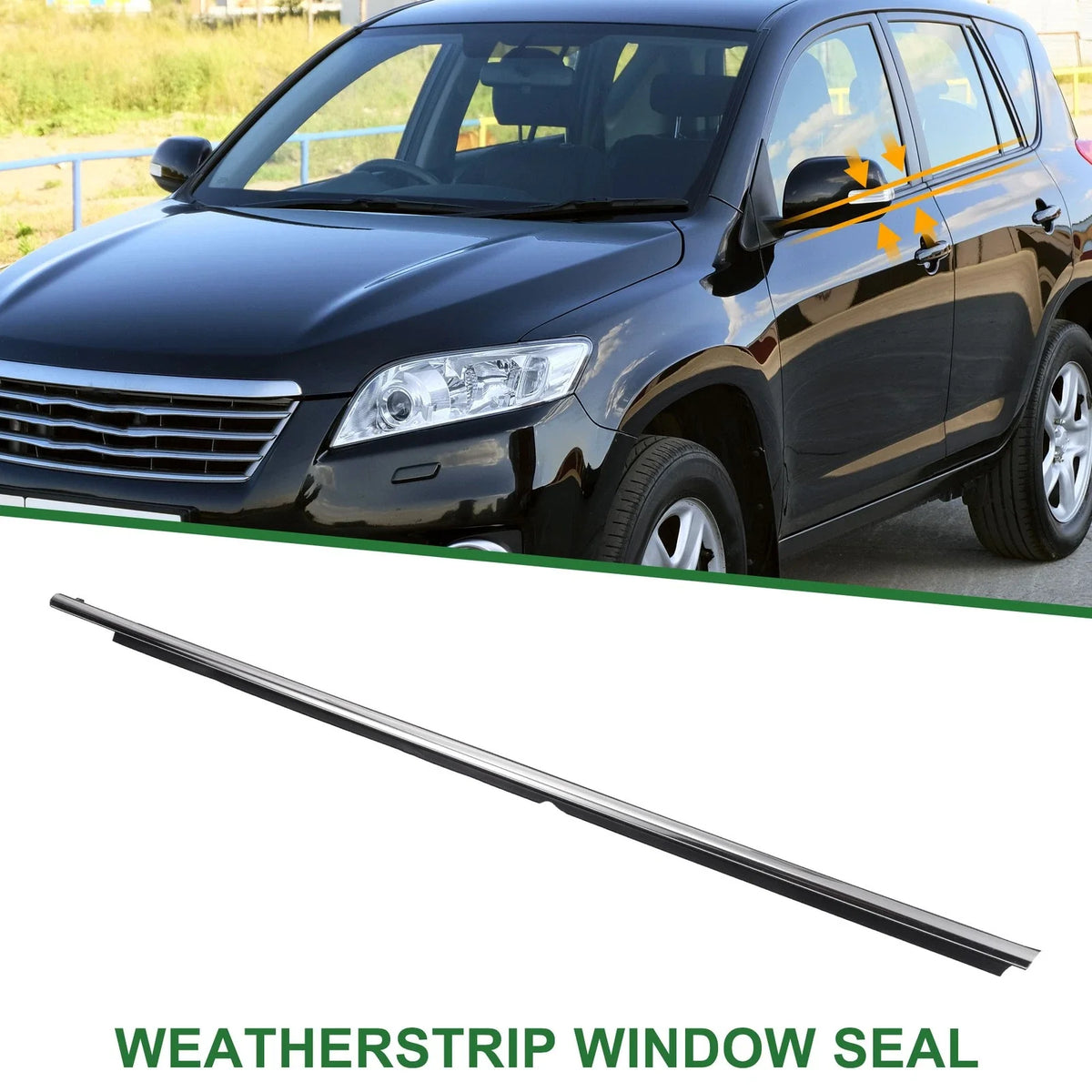 1pc Front Left Weatherstrip Window Seal No. 757200R040 for Toyota Rav4 (2013–2018)