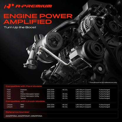 Turbocharger Oil Return Line for Ford Explorer Taurus Flex (AA5Z9T516A, AA5Z9T516AF, GB5Z9T516A, 625-815)
