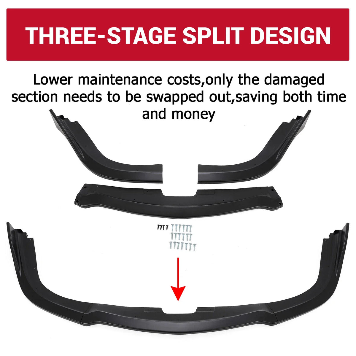 Front Bumper Lip Spoiler Splitter for Subaru Impreza WRX STI (2006–2007)