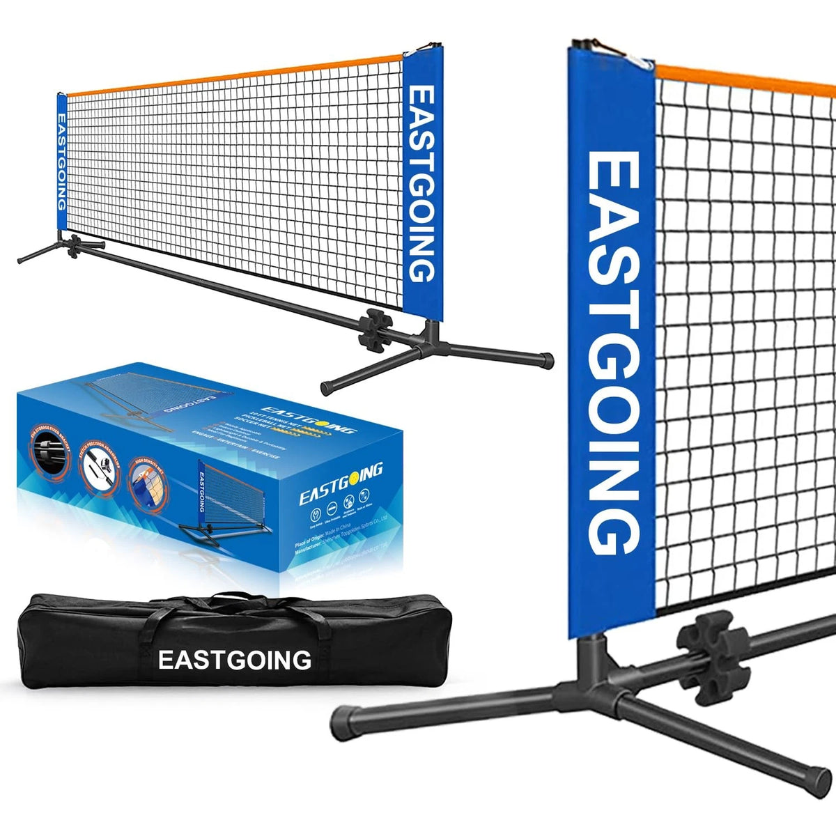10 ft Portable Soccer Tennis Net for Pickleball with Carrying Bag