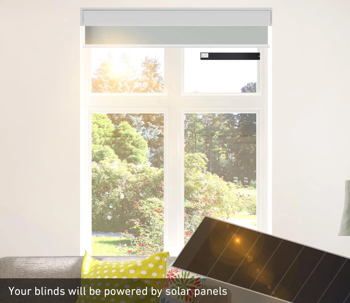Solar Panel Charger for Motorized Blinds (11V 3.5W) - Black