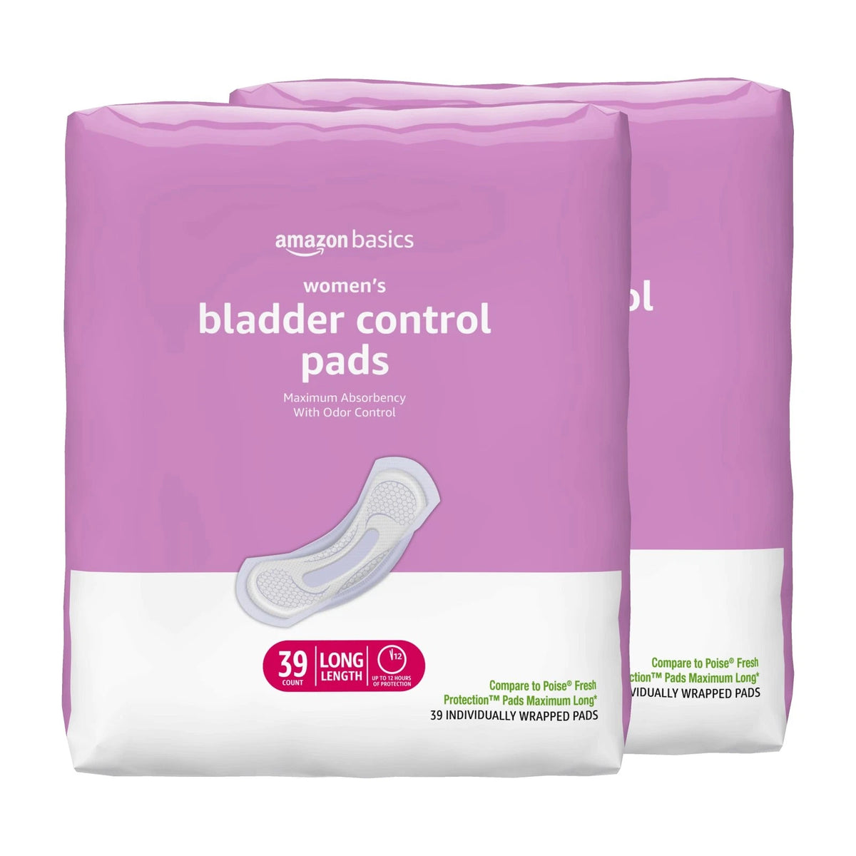 Incontinence Pads for Women (78 Count, 2 Packs of 39)