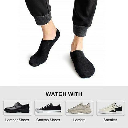 3-12 Pairs Invisible No Show Nonslip Loafer Socks for Men